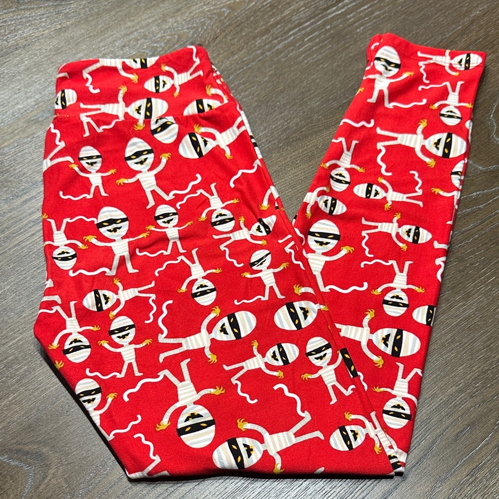Red Mummy Print Women’s Leggings